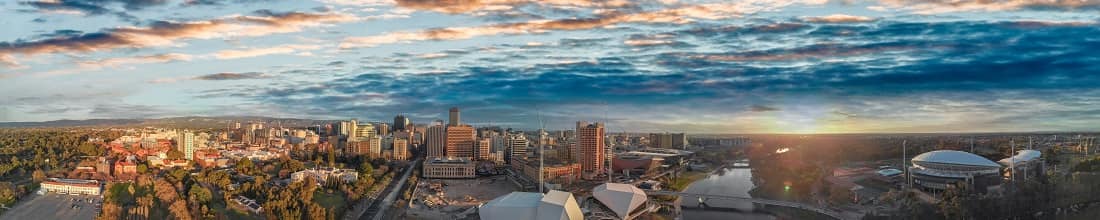 Rent a car in Adelaide: Sunset over Adelaide, South Australia